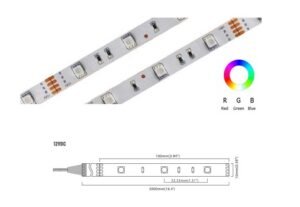RGB Series 30 LED/m | 5050 SMD 30LED/m 12V 2.4W/m Red