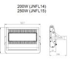 200 Watt natural white non-dimmable 85x135° single lens/ PCB LED flood light (IP65) - Gallery Image 1