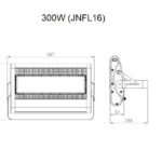 300 Watt cool white dimmable 15x15° single lens/ PCB LED flood light (IP65) - Gallery Image 1