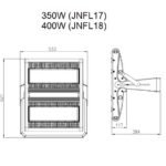400 Watt natural white non-dimmable 30x30° single lens/ PCB LED flood light (IP65) - Gallery Image 1